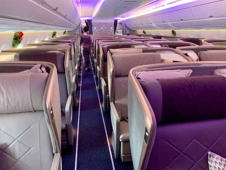 Singapore Airlines Business Class A350 900ulr Kabine