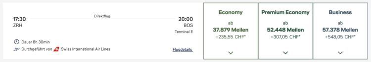 Swiss Senses Airbus A350 Zurich Boston Miles And More Meilenpreise Januar 2026