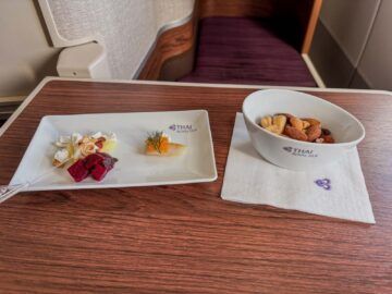 Thai Airways Airbus A350 900 Royal Silk Business Class Appetiser