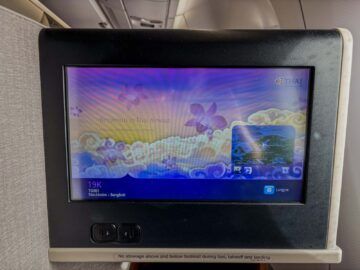 Thai Airways Airbus A350 900 Royal Silk Business Class Sitz Bildschirm