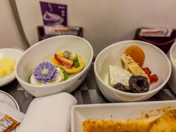 Thai Airways Boeing 777 200 Business Class Dessert