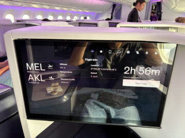 Air New Zealand Boeing 787 9 Neue Business Premier Class Bildschirm