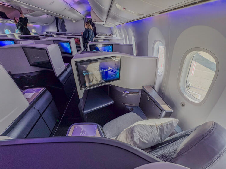 Air New Zealand Boeing 787 9 Neue Business Premier Class Fensterplatz Weite Sicht Kabine