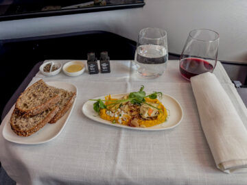 Air New Zealand Boeing 787 9 Neue Business Premier Class Vorspeise Essen