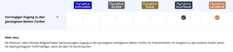 Flying Blue Platinum Ultimate Status Bevorzugter Zugang Saver Meilen Tarife Aenderung November 2025