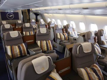 Lufthansa Airbus A380 Alte Business Class Kabine Copyright