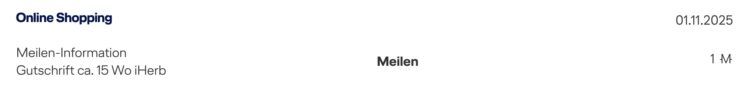 Miles And More Online Shopping Meilengutschrift Bestaetigung