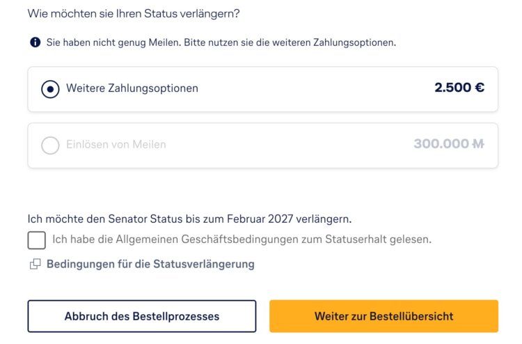 Miles And More Senator Statusverlaengerung Dezember 2025 Meilen Oder Cash