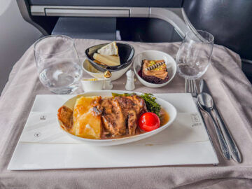 Turkish Airlines Airbus A350 900 Business Class Hauptspeise Essen