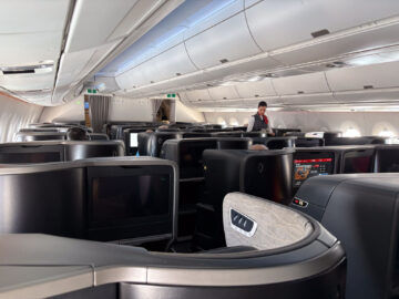 Turkish Airlines Airbus A350 900 Business Class Kabine Sicht Von Hinten