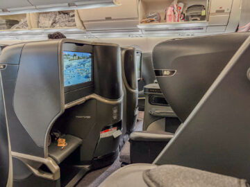 Turkish Airlines Airbus A350 900 Business Class Sitze Sicht