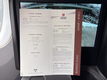 Turkish Airlines Airbus A350 900 Business Class Weinkarte 2