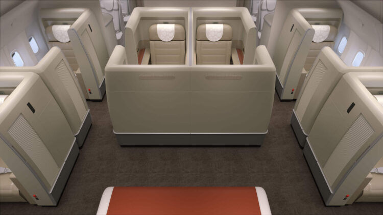China Eastern Boeing 777 First Class Kabine Rendering Copyright