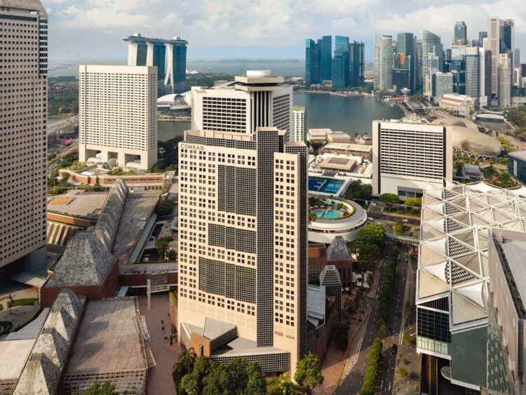 Conrad Singapore Marina Bay Gebaeude Copyright