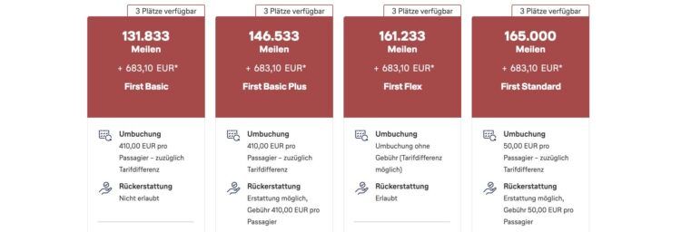 Miles And More Praemienflug Beispiel First Class Frankfurt Mexico City Tarife