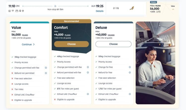 Etihad Guest Member Only Deal Etihad Business Class Kopenhagen Abu Dhabi April 2026