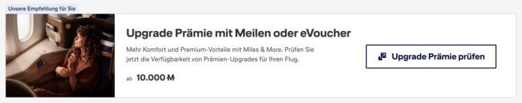 Miles And More Praemienflug Upgrade Verfuegbarkeit Pruefen