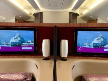 qatar airways first class a380 sitz mitte